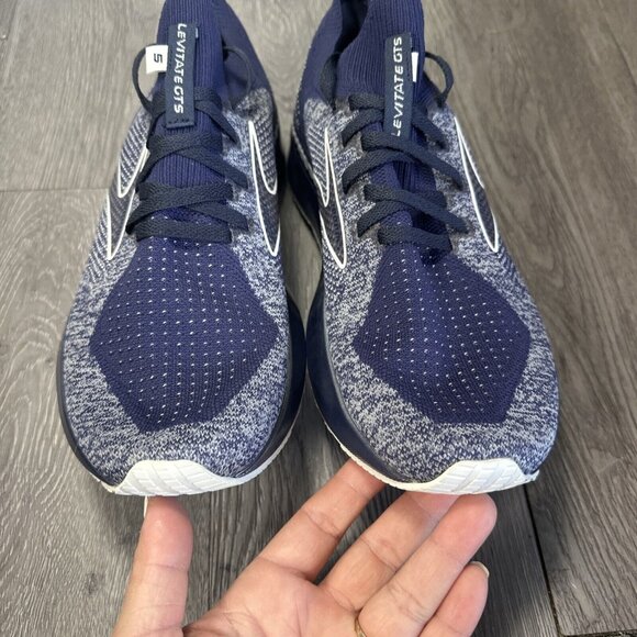 Men’s SAMPLE Brooks Levitate GTS 5 Knit Blue  Running Shoes Size 9 NEW main image 5
